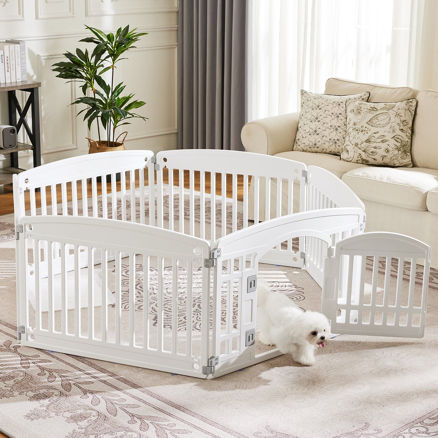 Safe & Reliable Dog Play Fence - Portable Pet Exercise Pen