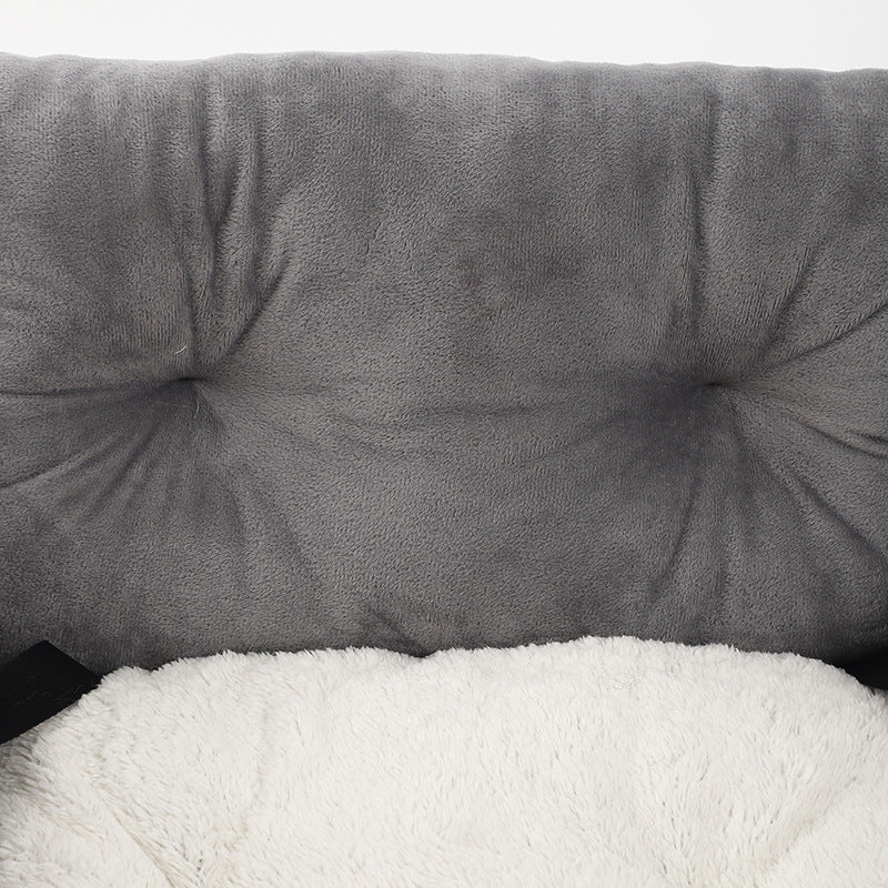 Soft Plush Nest Pet Bed Car Seat - Secure Your Pet