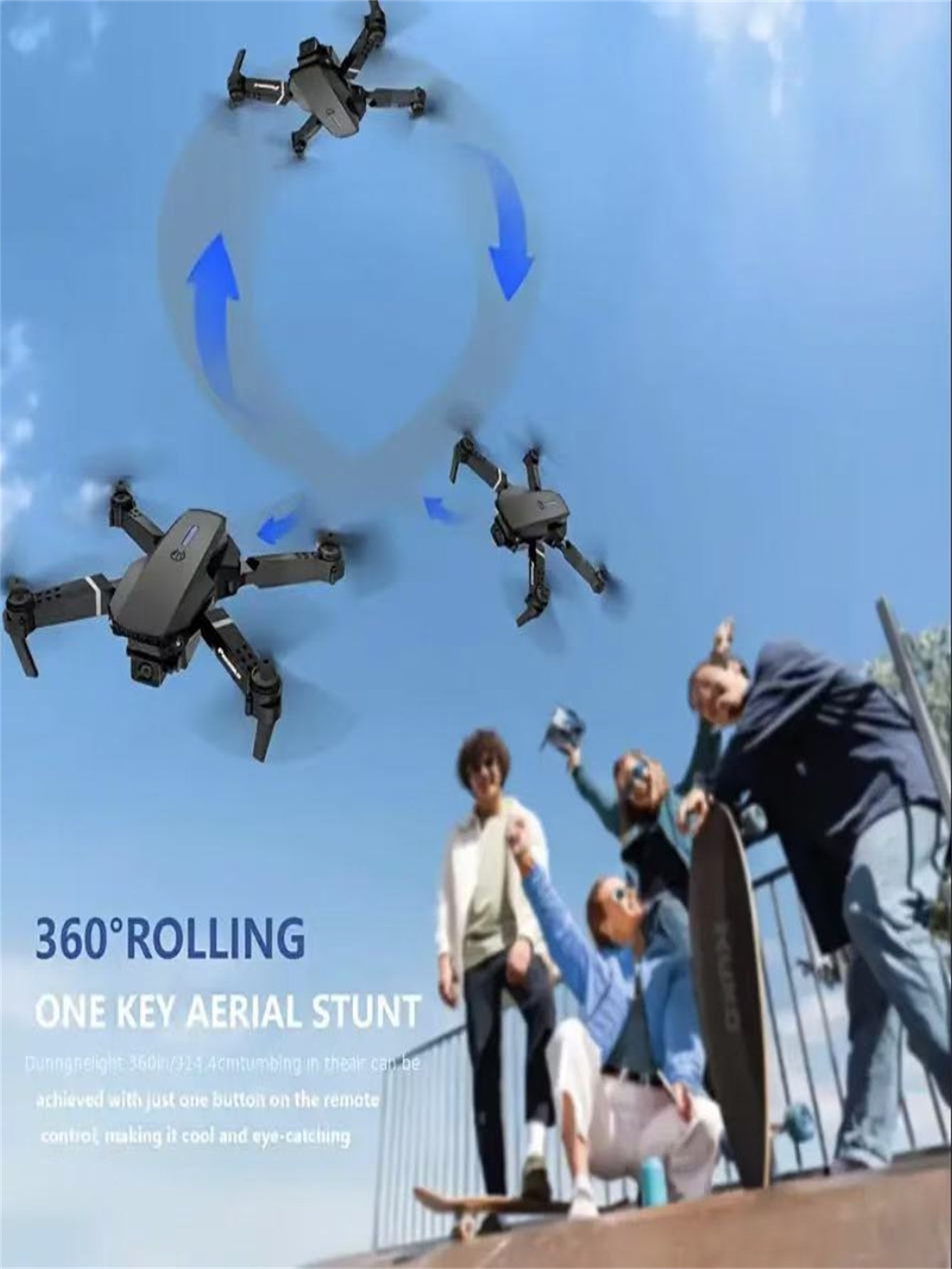 E88 Smart Pet Photography Drone - Foldable RC Camera Drone