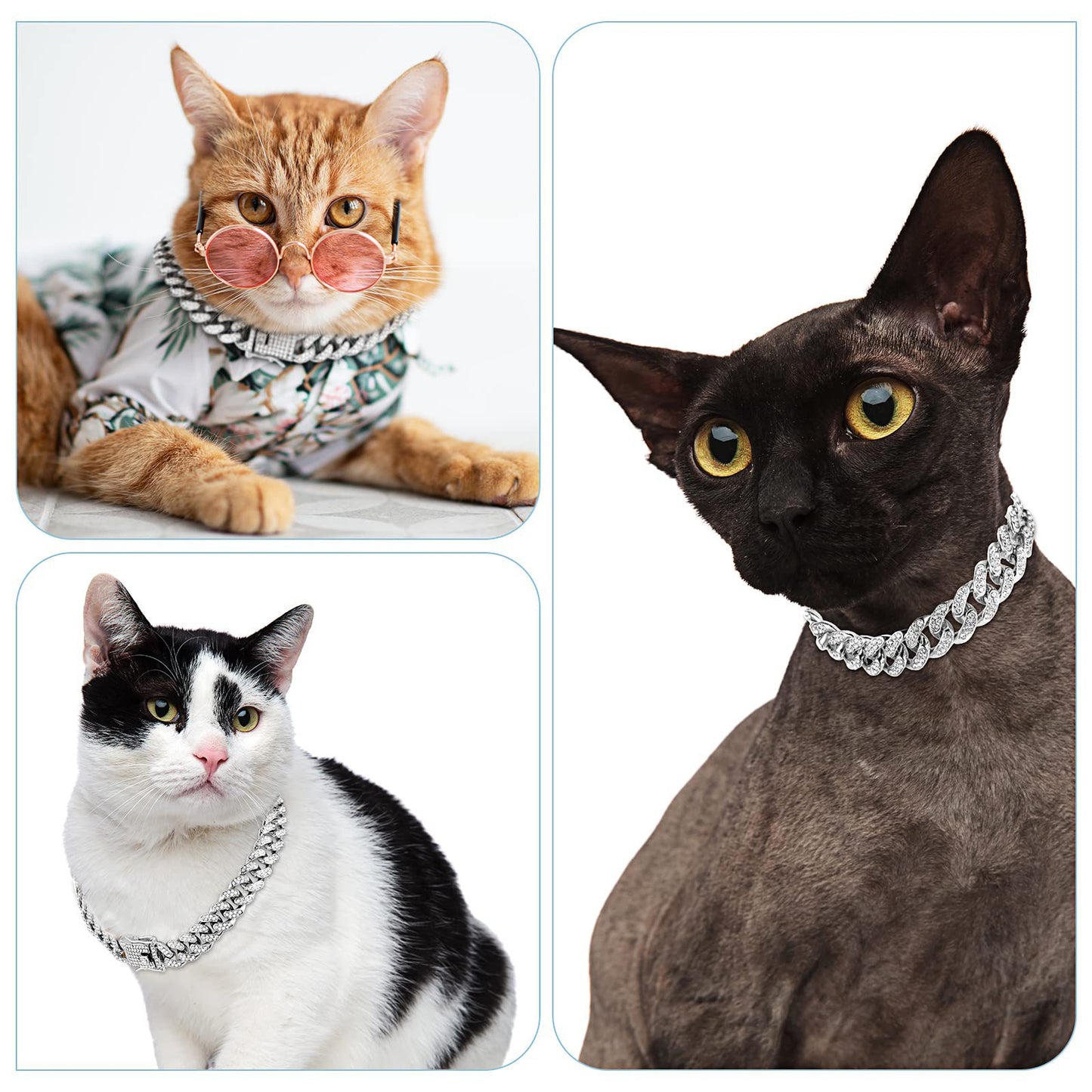Diamond Hip Hop Dog Cat Pet Collar Necklace