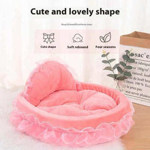 Dream Princess Lace Trim Pet Bed with Bolster Backrest