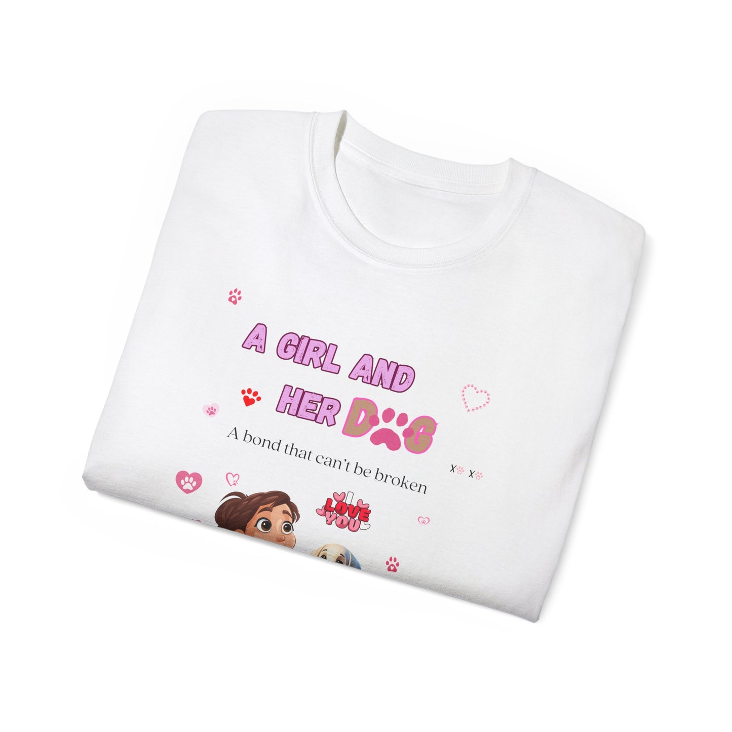 Girl and Her Dog Unisex Tee | Cute Pet Lover Shirt | Personalized Gift | Purrfect Pet Haven