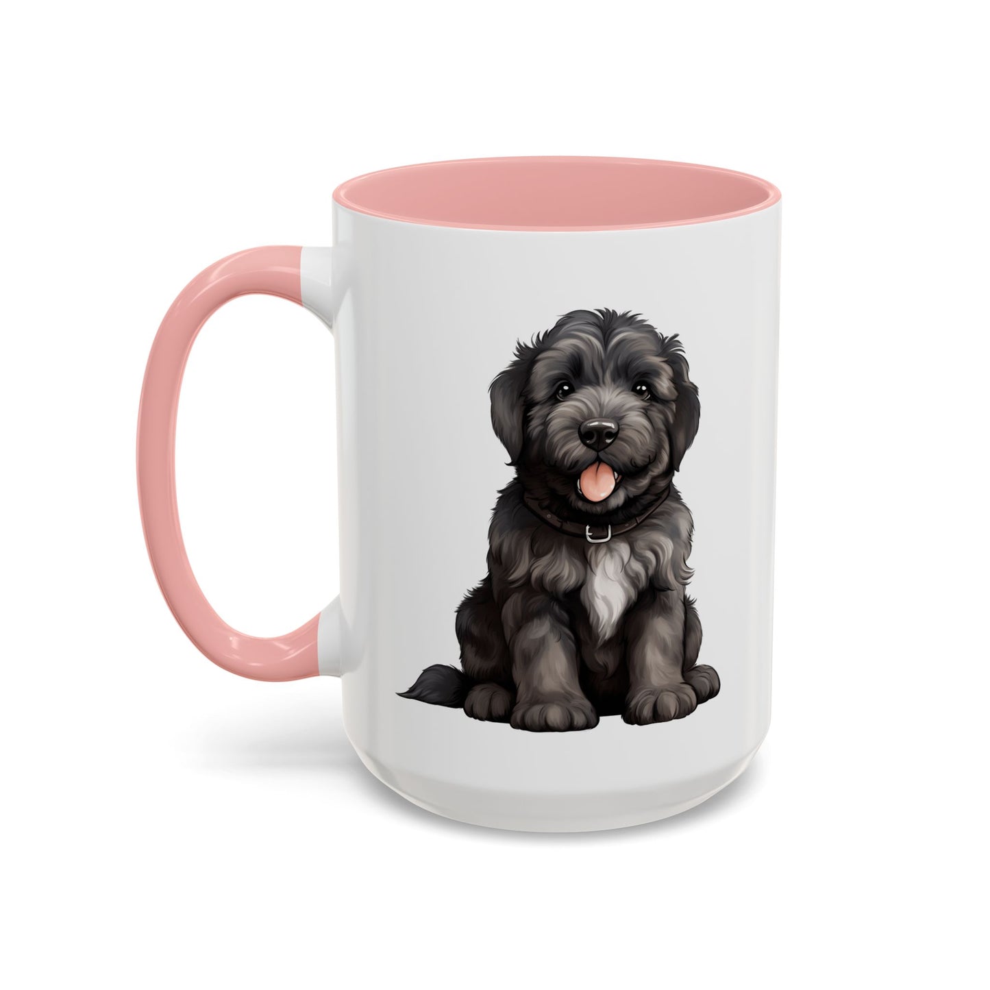 Cute Bouvier Des Flanders Dog Design Accent Coffee Mug - 11oz & 15oz