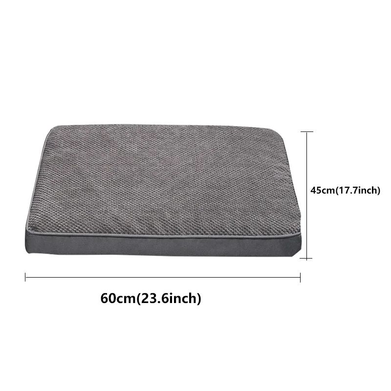 Memory Foam Pet Bed Mat with Removable Cover for Cleaning - Small to X-Large