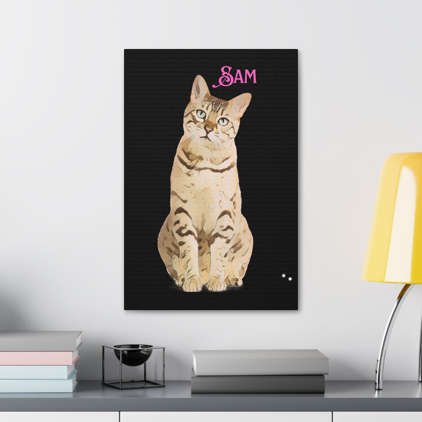 PAW-sonalized Black Canvas Print | Upload Photo~Choose size | Purrfect Pet Haven