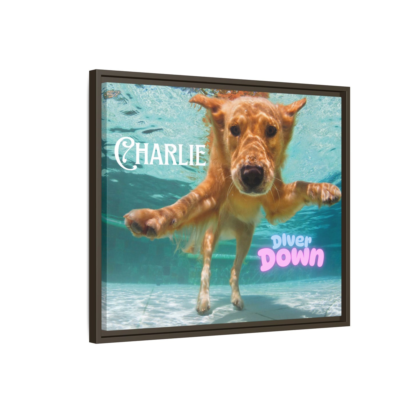 Framed Personalized Landscape Photo Canvas Wall Art - 'Add your Caption'
