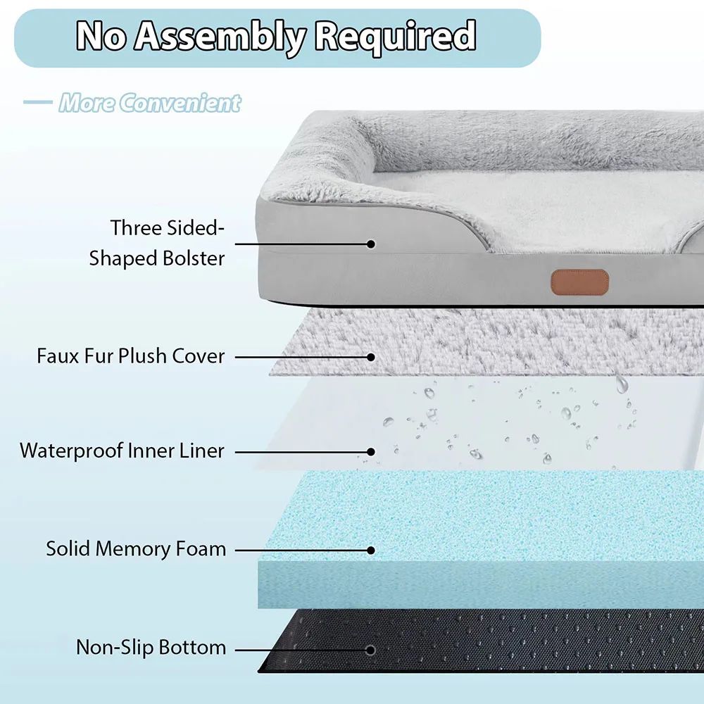 Waterproof Pet Bed - Medium Large Dogs Cats