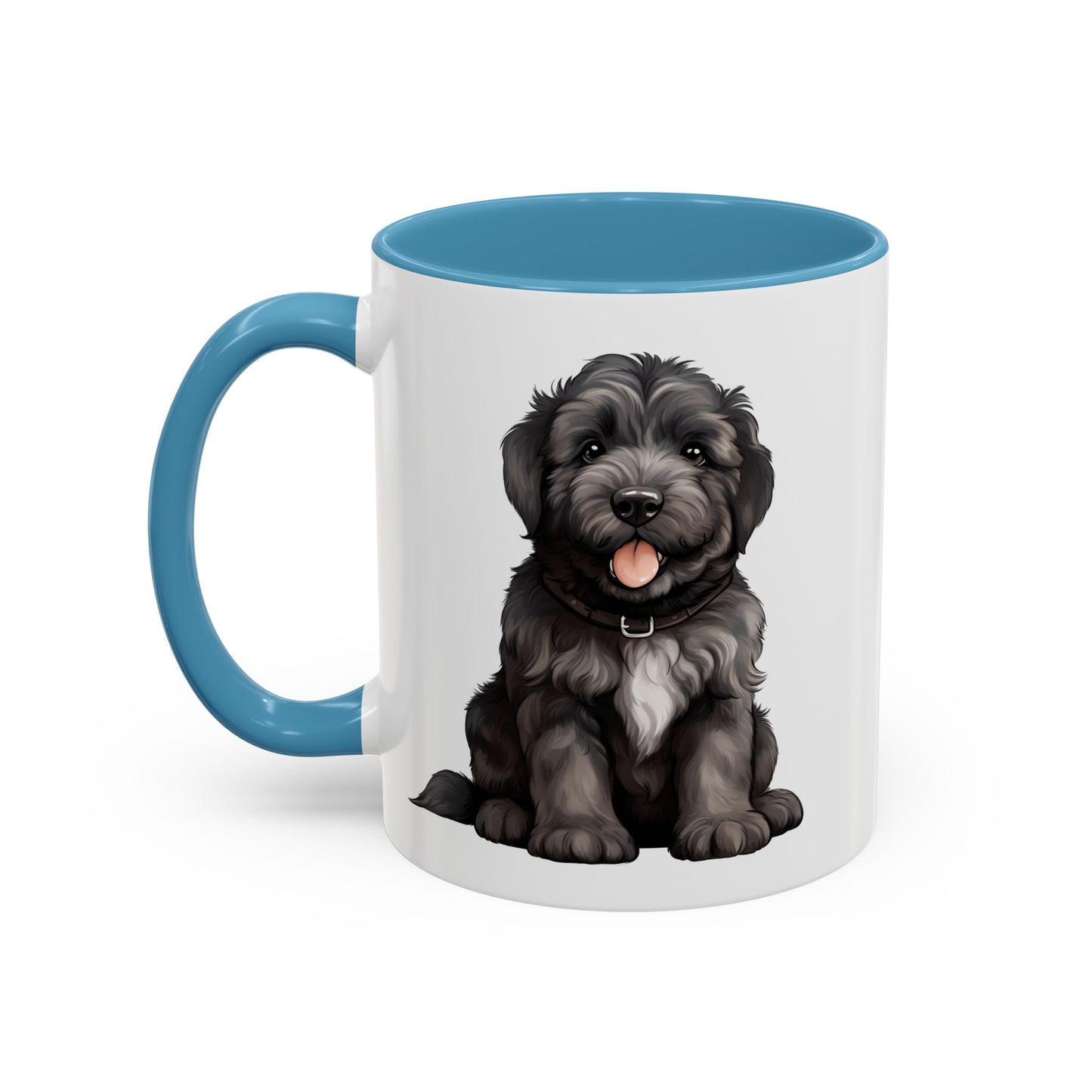 Cute Bouvier Des Flanders Dog Design Accent Coffee Mug - 11oz & 15oz
