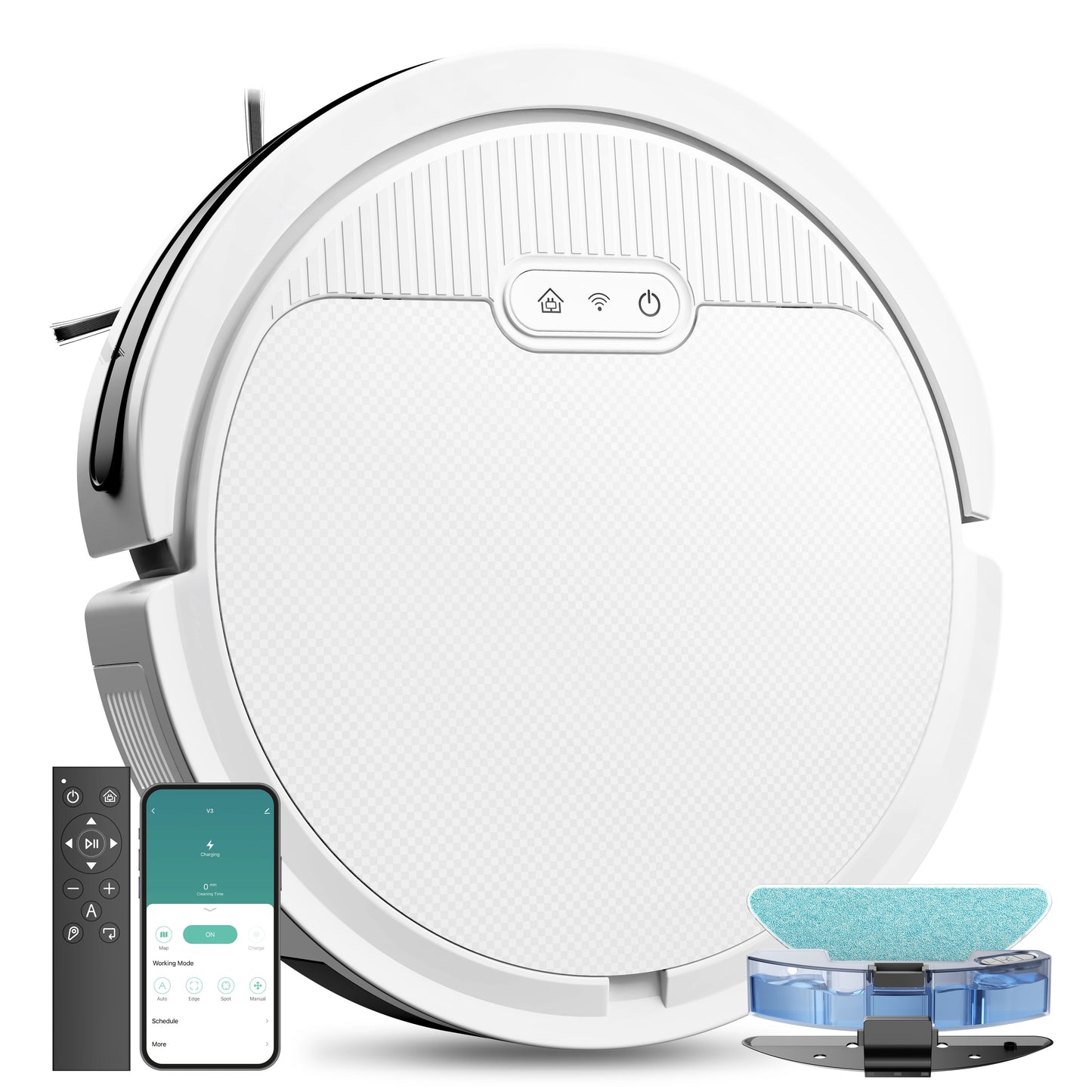 Pet Hair Robot Vacuum - 3-in-1 Cleaner
