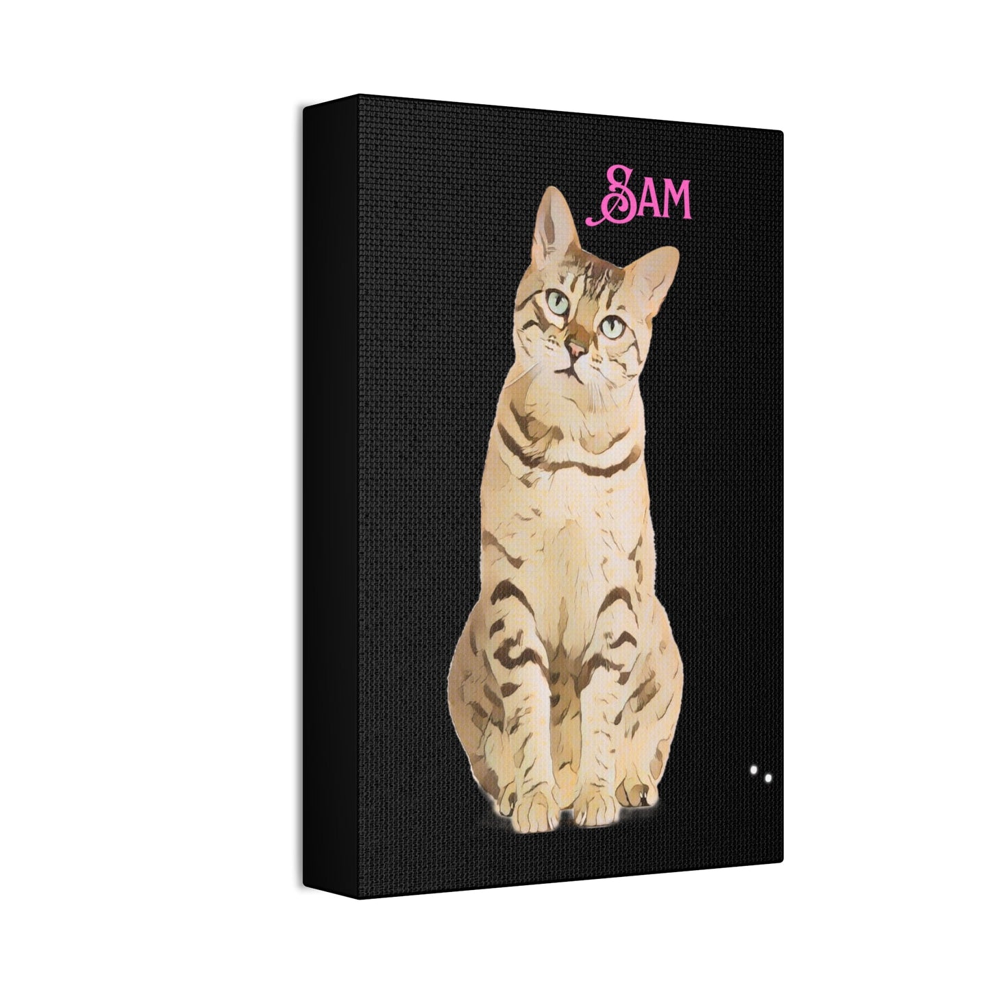 PAW-sonalized Black Canvas Print | Upload Photo~Choose size | Purrfect Pet Haven