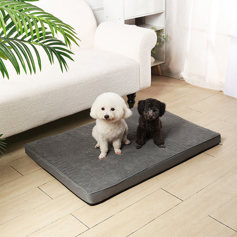Memory Foam Pet Bed Mat with Removable Cover for Cleaning - Small to X-Large