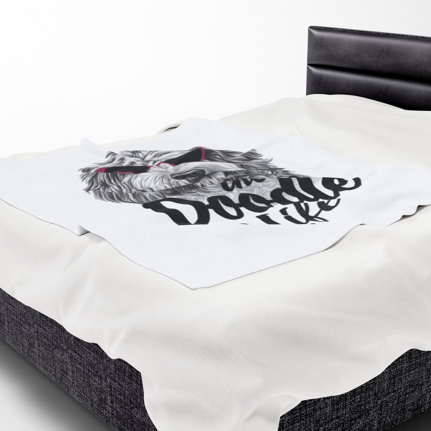 Doodle Life Plush Blanket - Cozy Goldendoodle Lover Gift