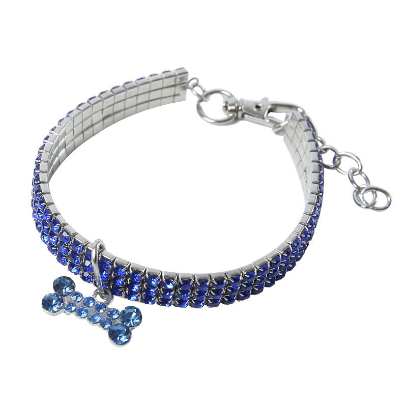 Crystal Bling Rhinestone Dog Collar for Small Medium Dogs Cats