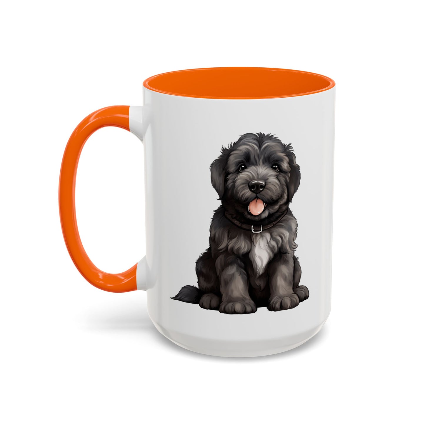 Cute Bouvier Des Flanders Dog Design Accent Coffee Mug - 11oz & 15oz