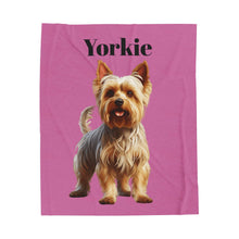 Yorkie Plush Blanket - Soft Velveteen Throw for Dog Lovers