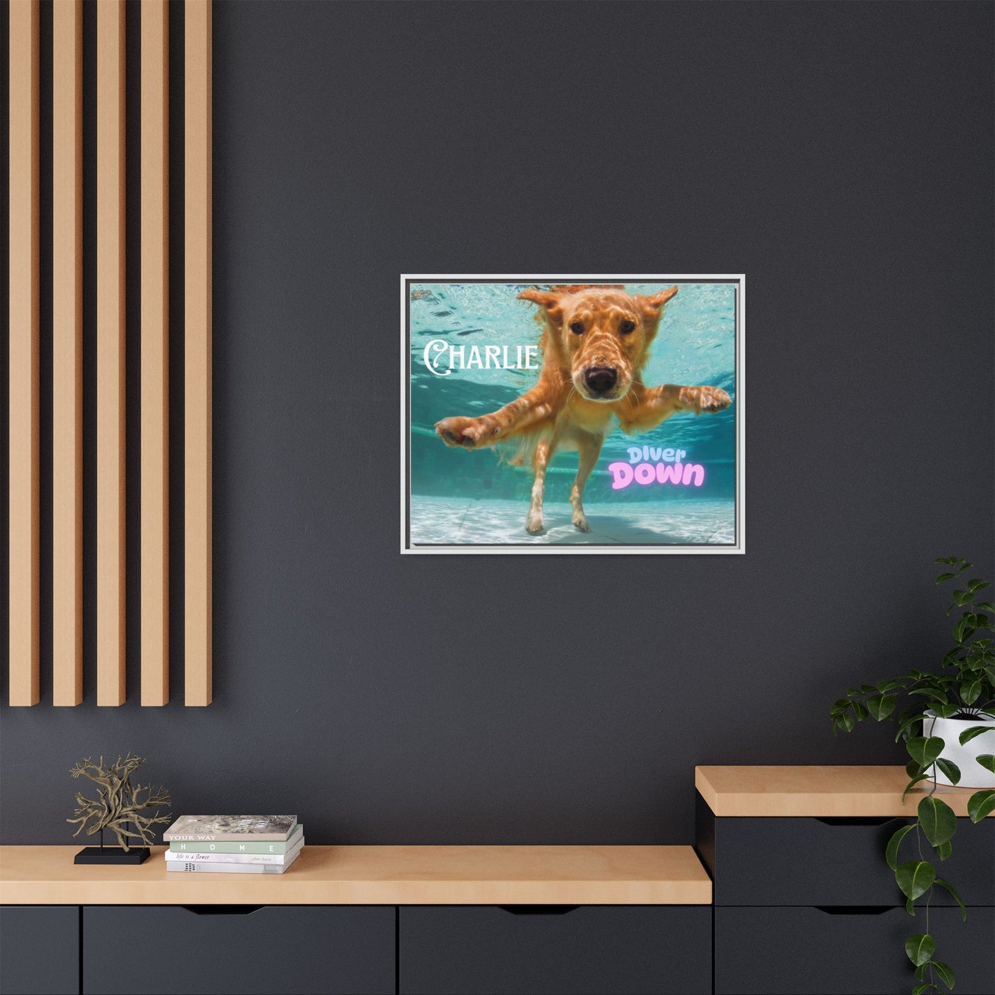 Framed Personalized Landscape Photo Canvas Wall Art - 'Add your Caption'