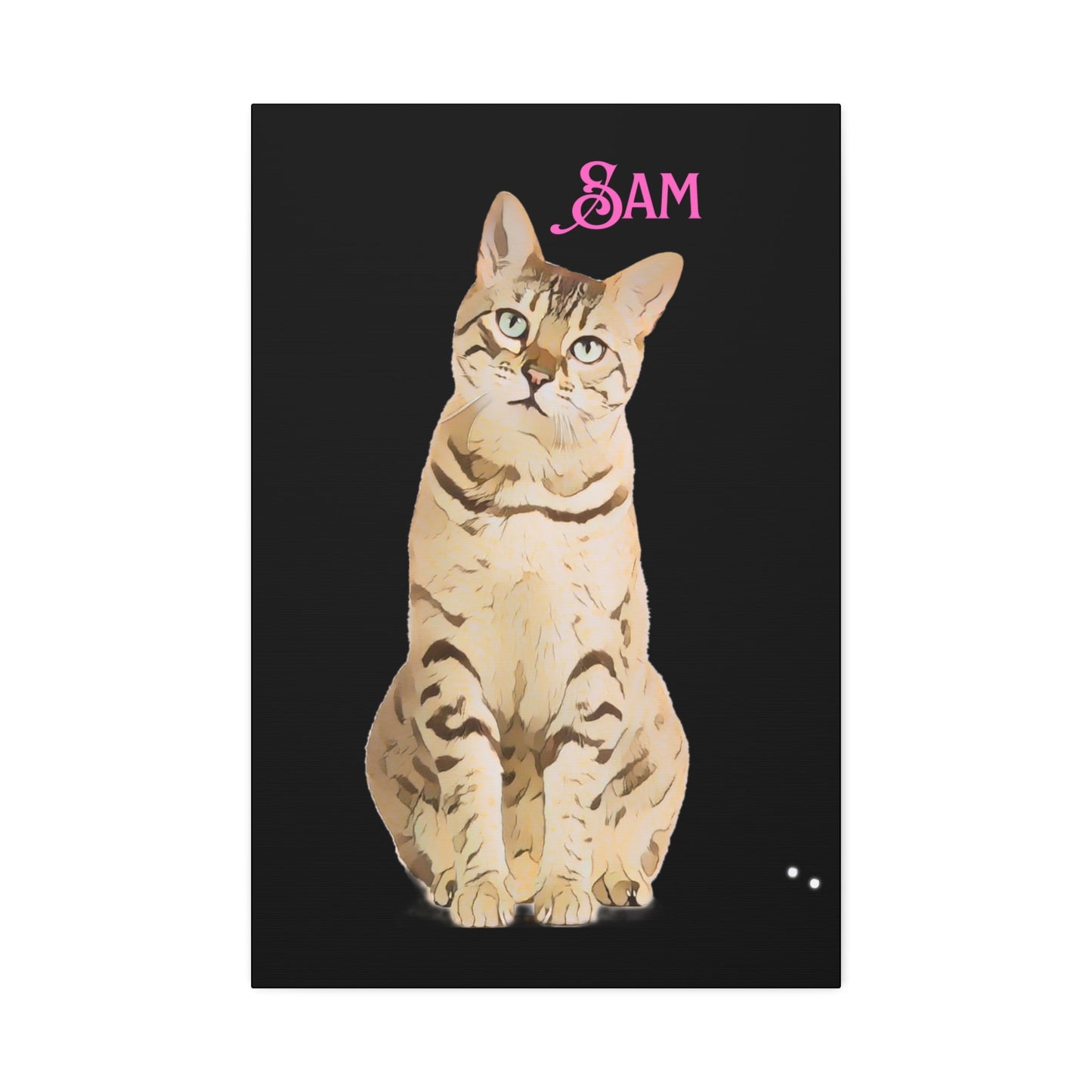 PAW-sonalized Black Canvas Print | Upload Photo~Choose size | Purrfect Pet Haven
