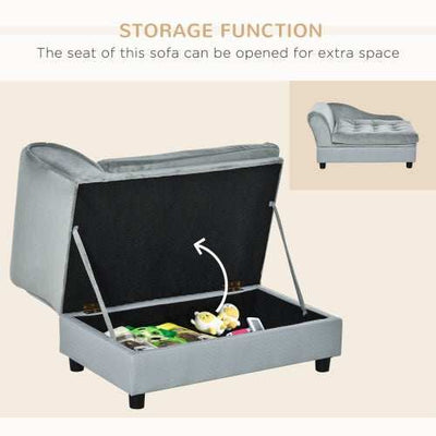Luxury Small Dog Bed - Hidden Storage