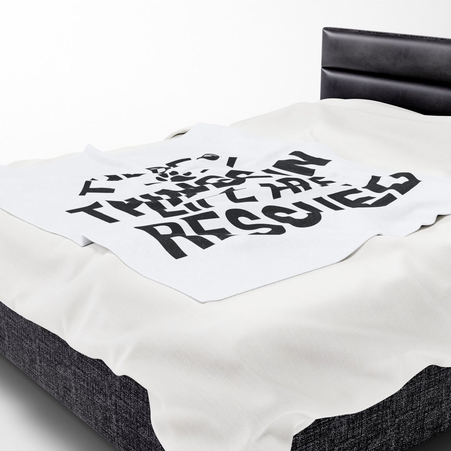 Inspirational Pet Best Rescue - Velveteen Plush Blanket