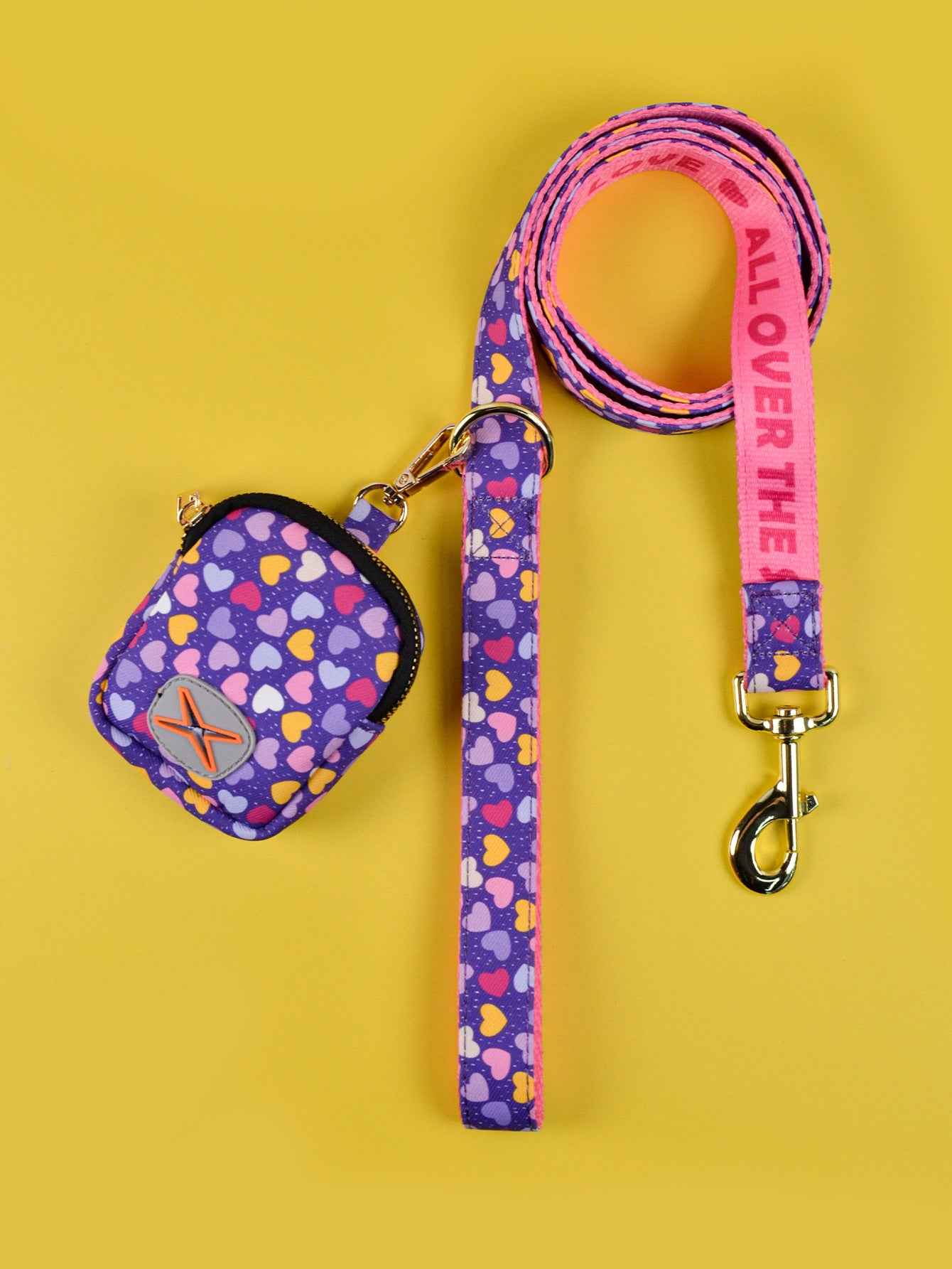 Dog Leash with Poop Bag Holder - Matching Set - Purrfect Pet Haven