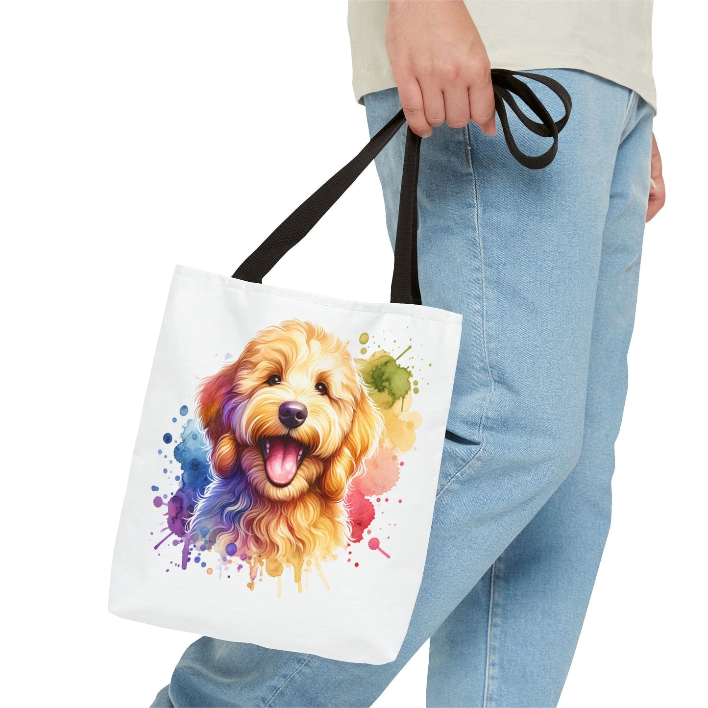 Colorful Goldendoodle Dog Lover Tote Bag - Fun Pet Art for All Occasions | Purrfect Pet Haven