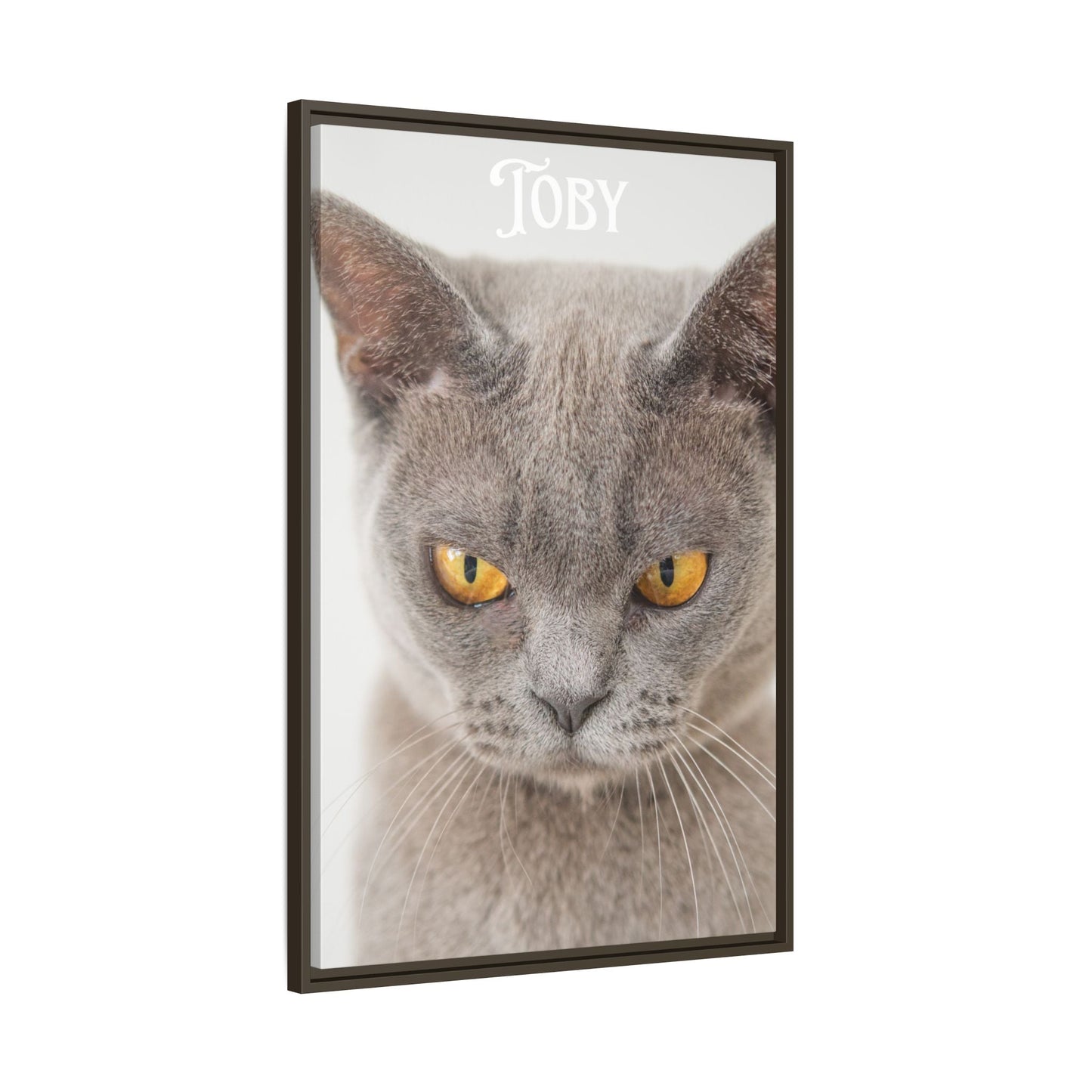 Personalized Photo Wall Art - Framed Matte Canvas Print for Pet Lovers - Customizable Name Print | Purrfect Pet Haven