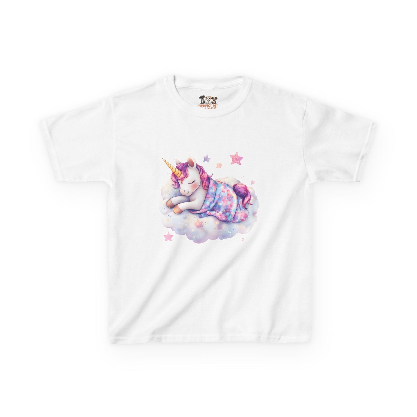 Dreamy Unicorn Kids Heavy Cotton Tee - Cute & Cozy for Everyday Adventures | Purrfect Pet Haven