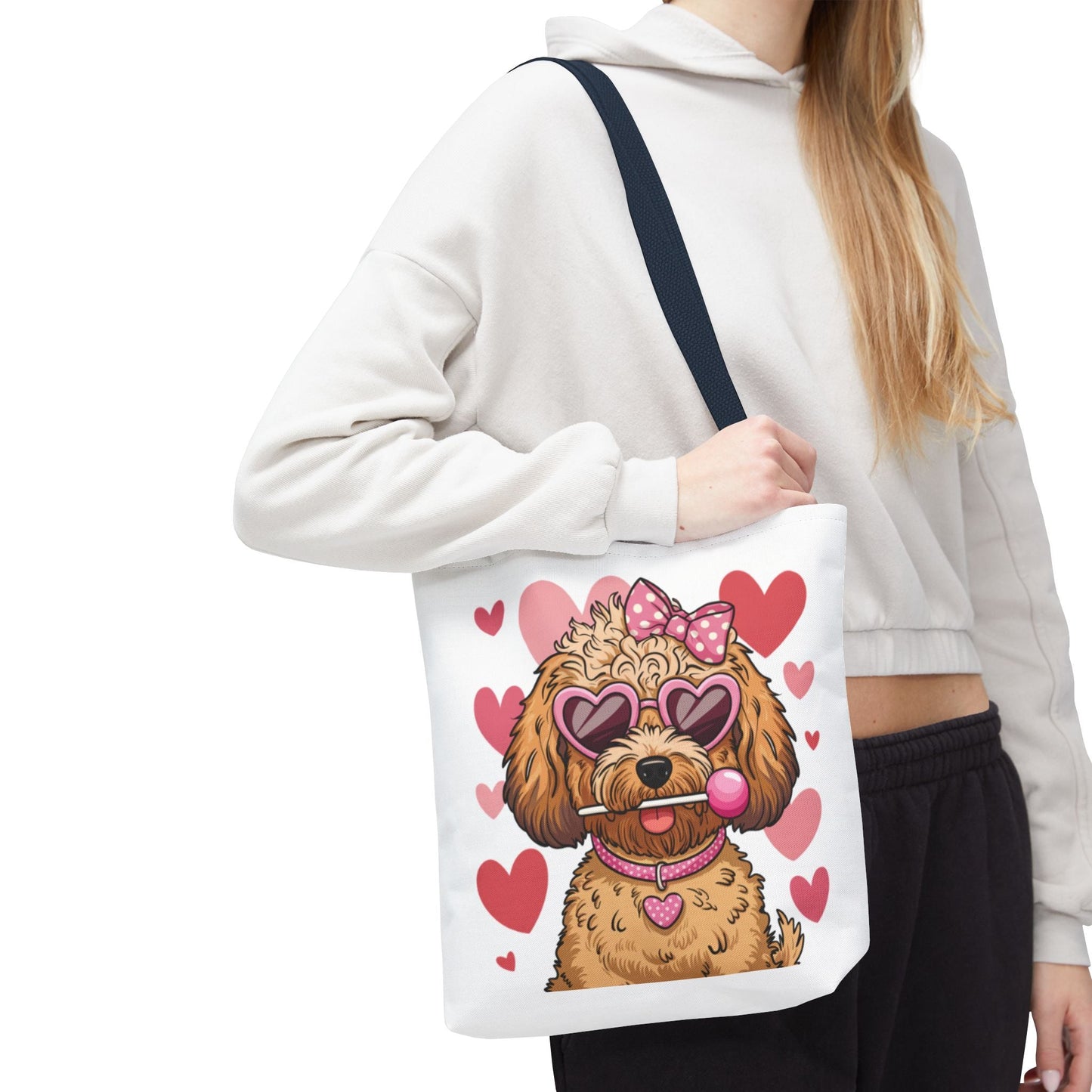 Cute Dog Lover Tote Bag with Heart Design | Purrfect Pet Haven