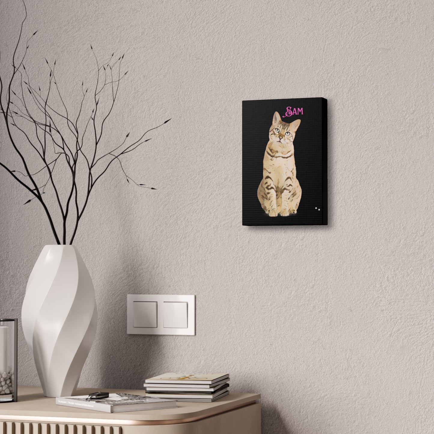 PAW-sonalized Black Canvas Print | Upload Photo~Choose size | Purrfect Pet Haven