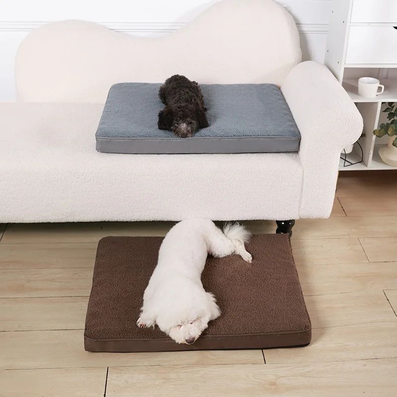Memory Foam Pet Bed Mat with Removable Cover for Cleaning - Small to X-Large