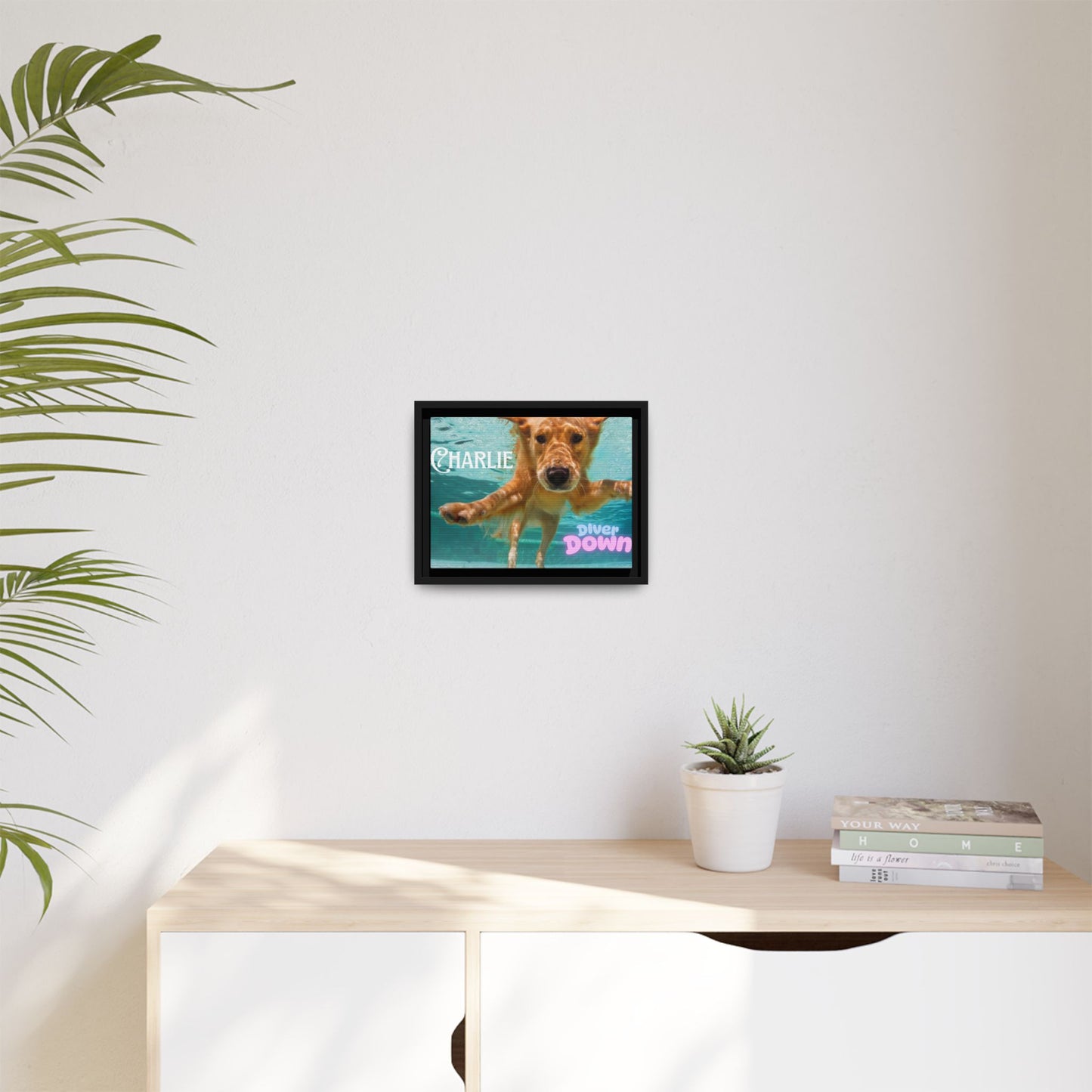 Framed Personalized Landscape Photo Canvas Wall Art - 'Add your Caption'