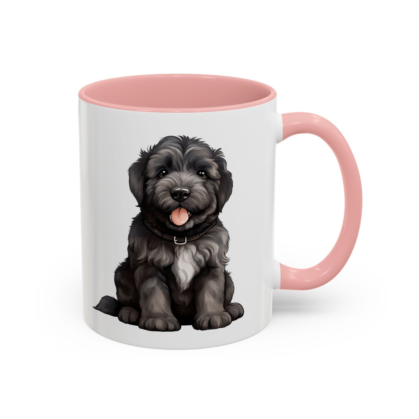 Cute Bouvier Des Flanders Dog Design Accent Coffee Mug - 11oz & 15oz