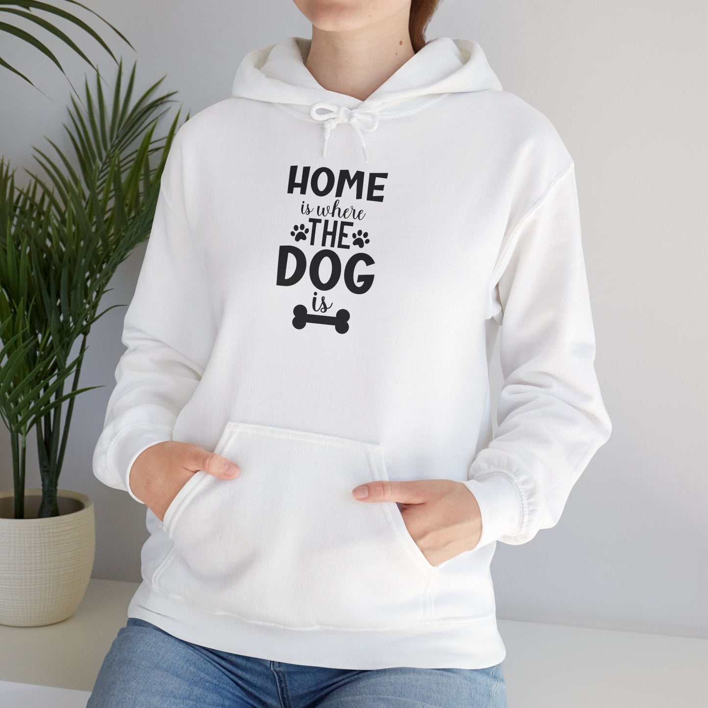 Home is Where the Dog Is Unisex Heavy Blend™ Hooded Sweatshirt | Purrfect Pet Haven