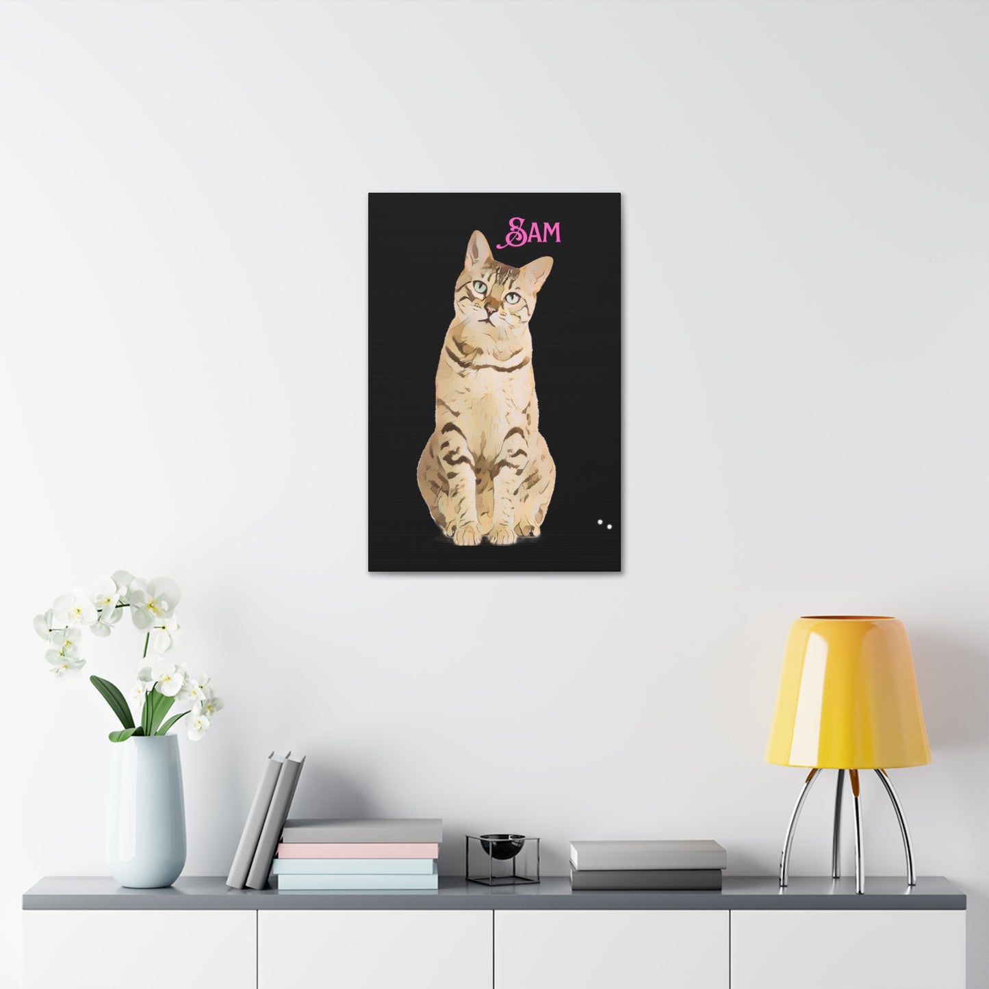 PAW-sonalized Black Canvas Print | Upload Photo~Choose size | Purrfect Pet Haven