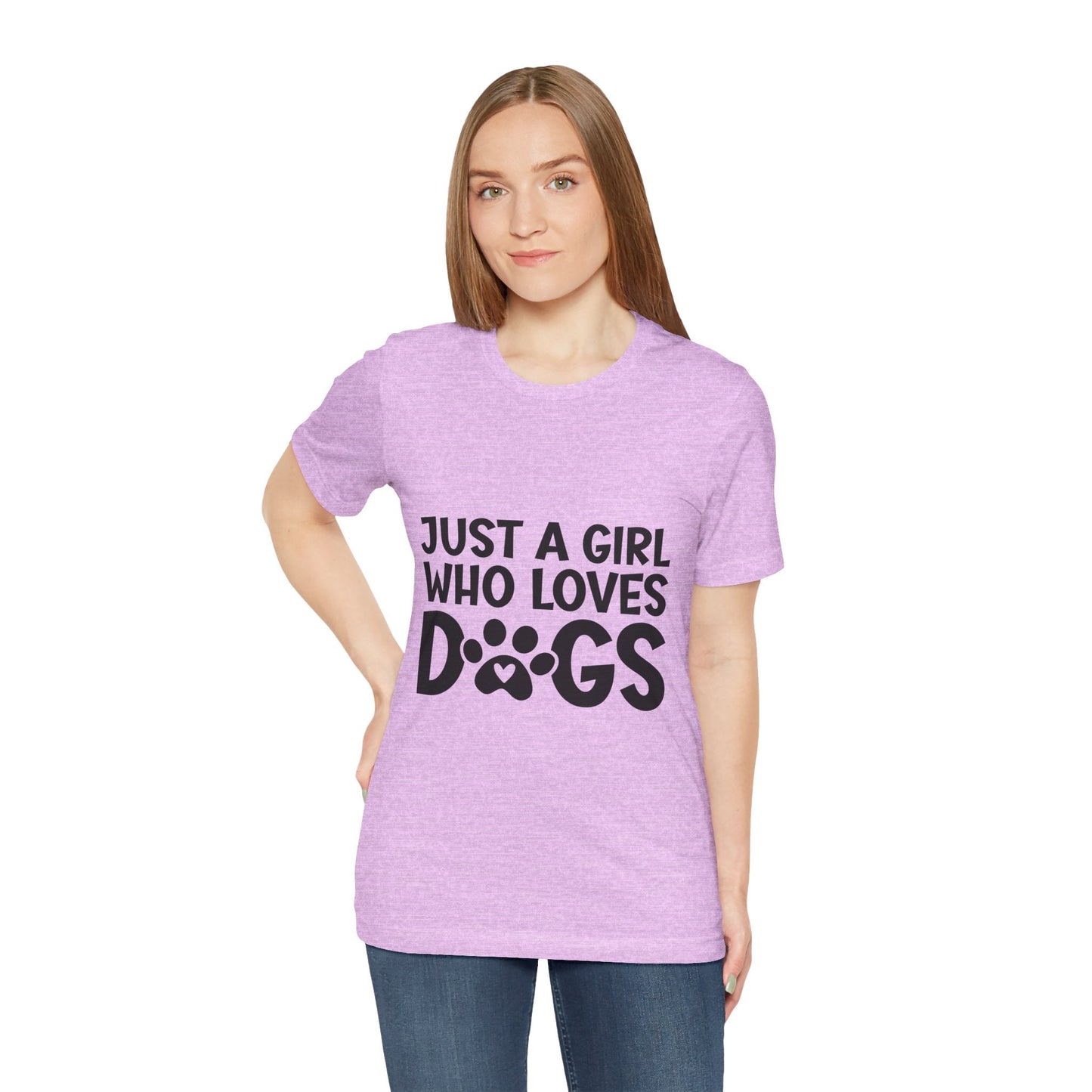 Dog Lover Unisex Tee - Just a Girl Who Loves Dogs | Purrfect Pet Haven