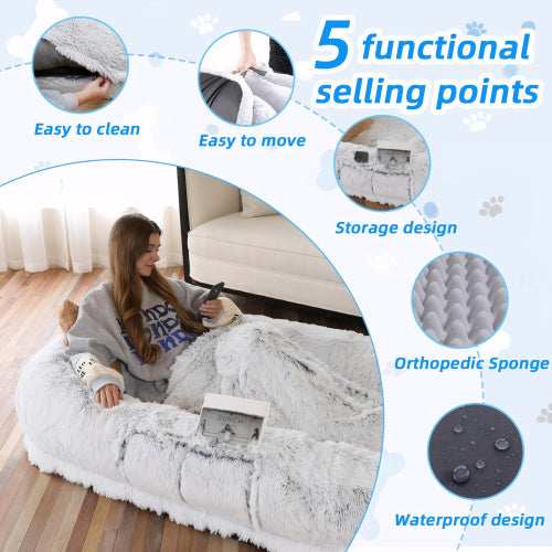 Human-Sized Dog Bed - Washable Orthopedic Extra Large - Purrfect Pet Haven