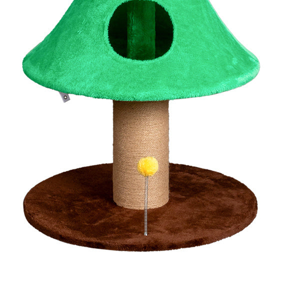 Christmas Tree Cat Tower - 59in Tall with Condos & Scratching Post - Purrfect Pet Haven