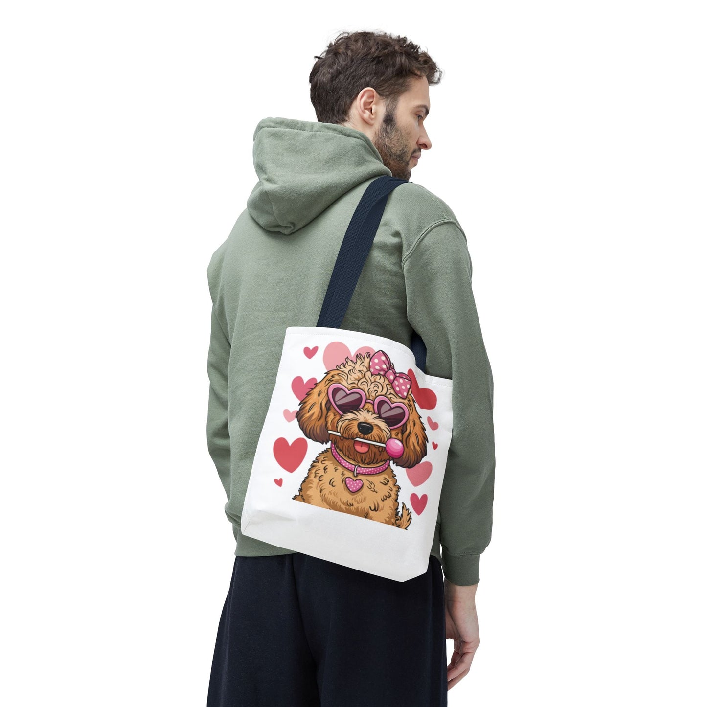 Cute Dog Lover Tote Bag with Heart Design | Purrfect Pet Haven