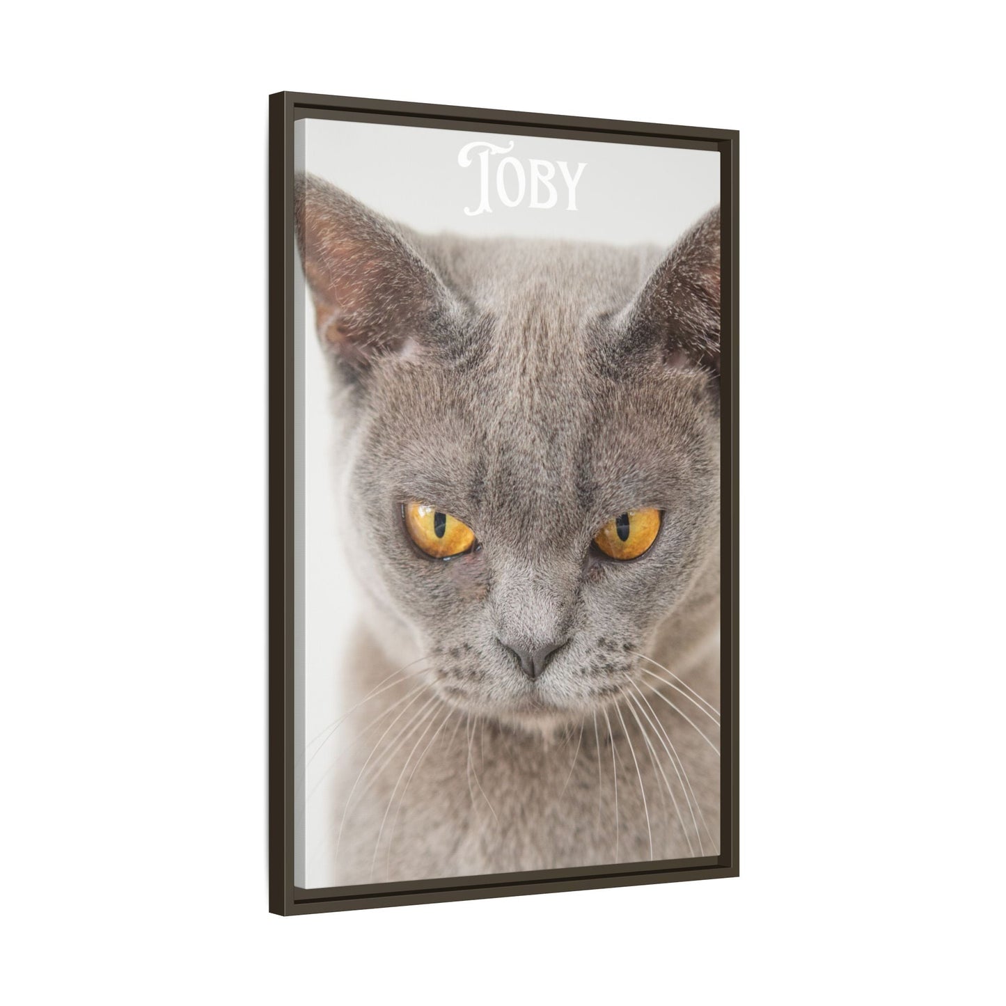 Personalized Photo Wall Art - Framed Matte Canvas Print for Pet Lovers - Customizable Name Print | Purrfect Pet Haven