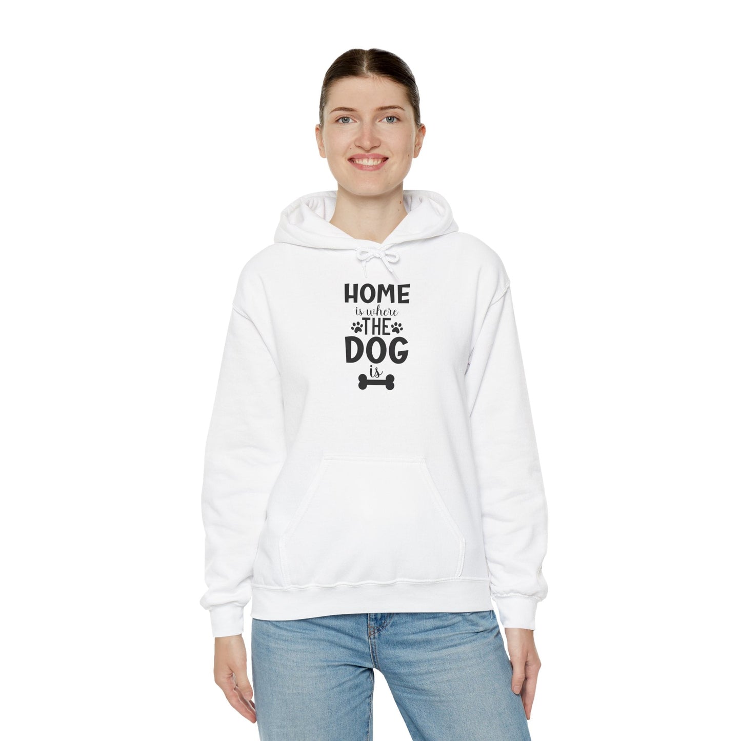 Home is Where the Dog Is Unisex Heavy Blend™ Hooded Sweatshirt | Purrfect Pet Haven