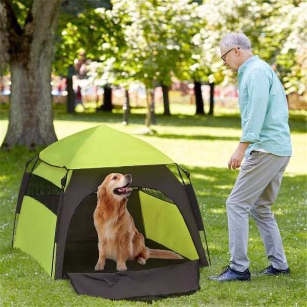Pet Camping Tent For Large Dogs - Portable Outdoor Enclosure With UV Protection - Purrfect Pet Haven