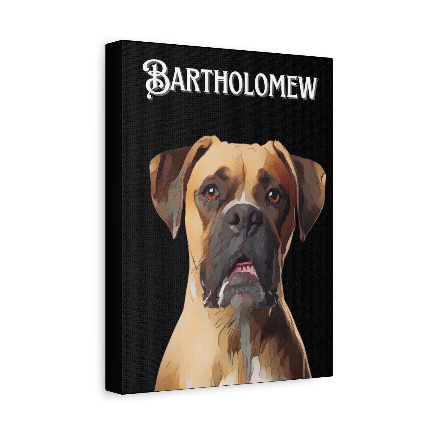 Personalized Dog Canvas Art - Custom Pet Portrait of Bartholomew | Purrfect Pet Haven