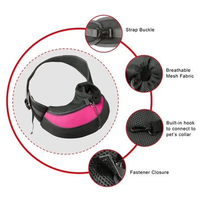 Pet Carrier Sling - Hands-Free for Small Dogs & Cats 12lbs - Purrfect Pet Haven
