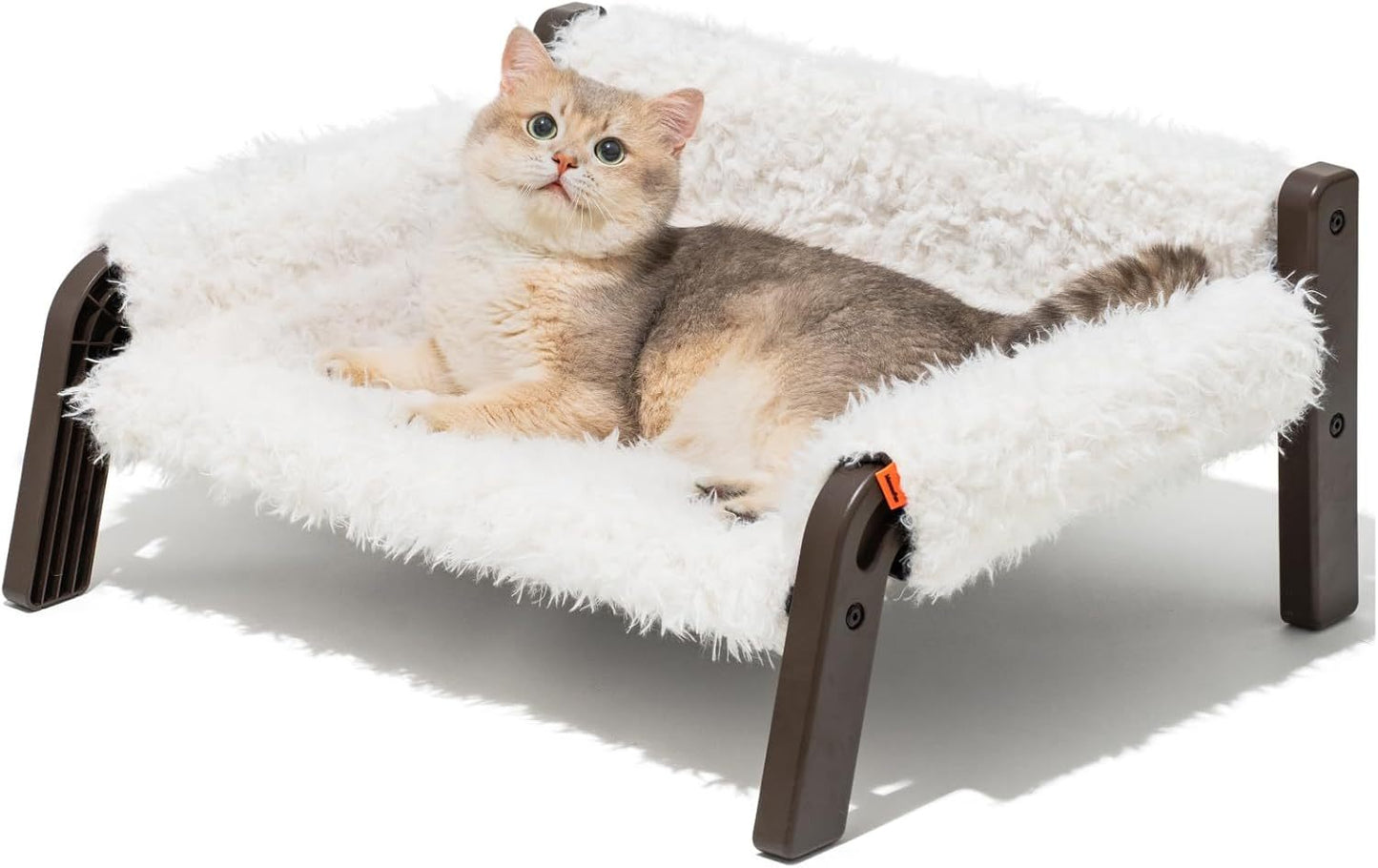 Raised Cat Bed - Elevated Plush 44lb Support