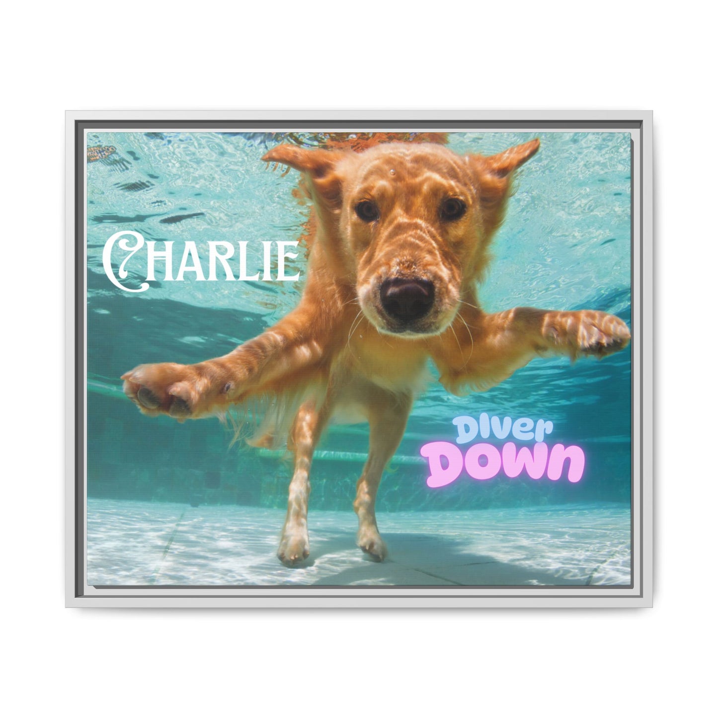 Framed Personalized Landscape Photo Canvas Wall Art - 'Add your Caption'