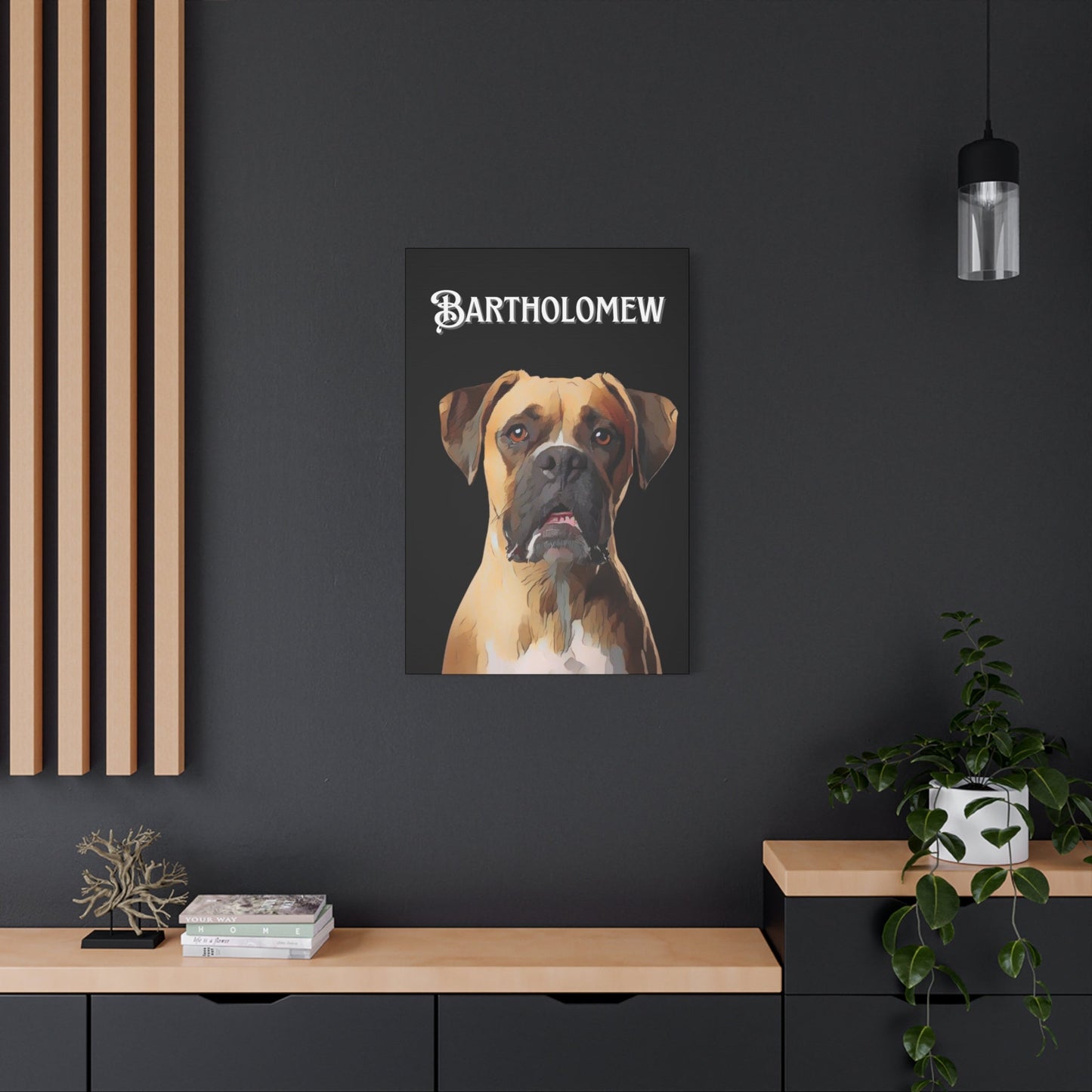 Personalized Dog Canvas Art - Custom Pet Portrait of Bartholomew | Purrfect Pet Haven