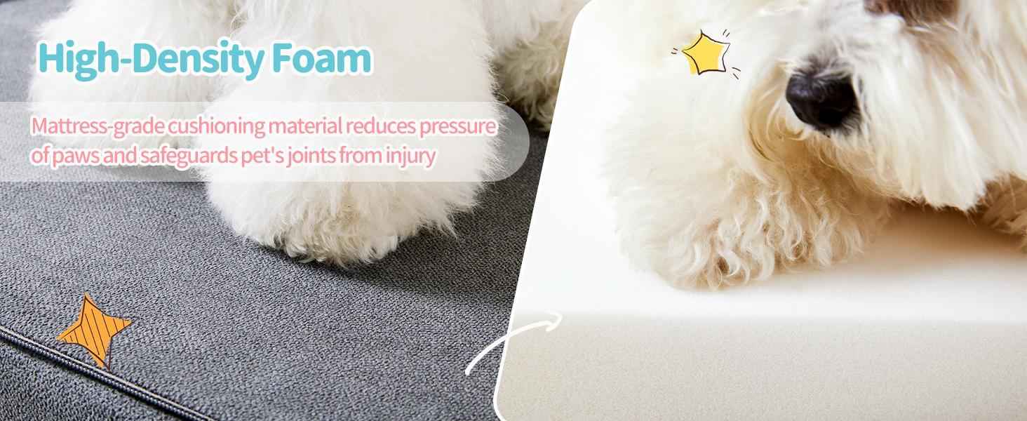 Dog Steps for High Beds - 4-Step Foam Pet Stairs - Purrfect Pet Haven