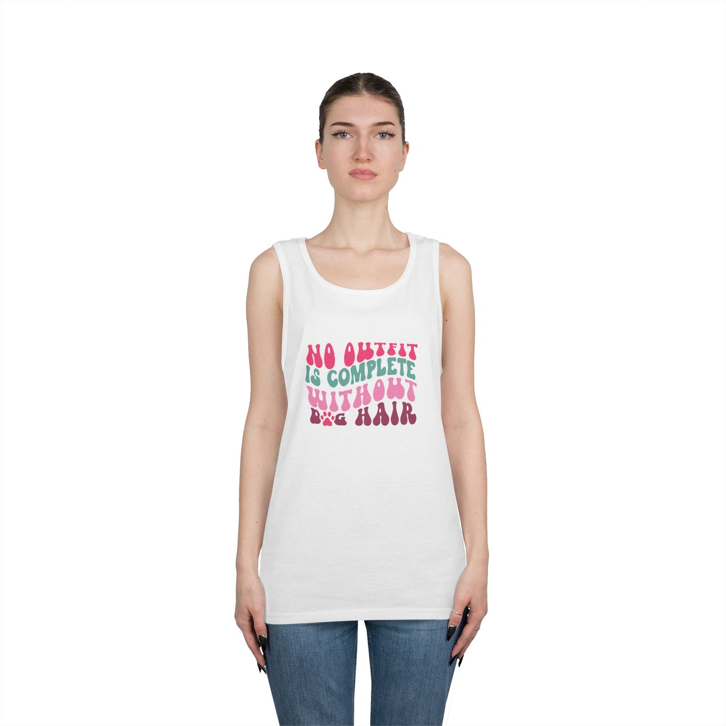 Playful Unisex Heavy Cotton Tank Top - Perfect for Casual Days