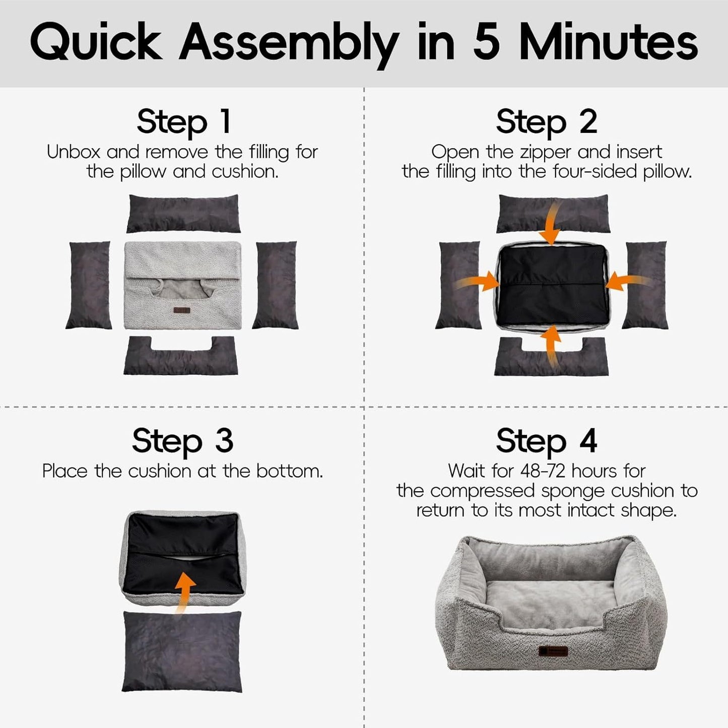 Rectangle Pet Bed - Medium Warming Calming