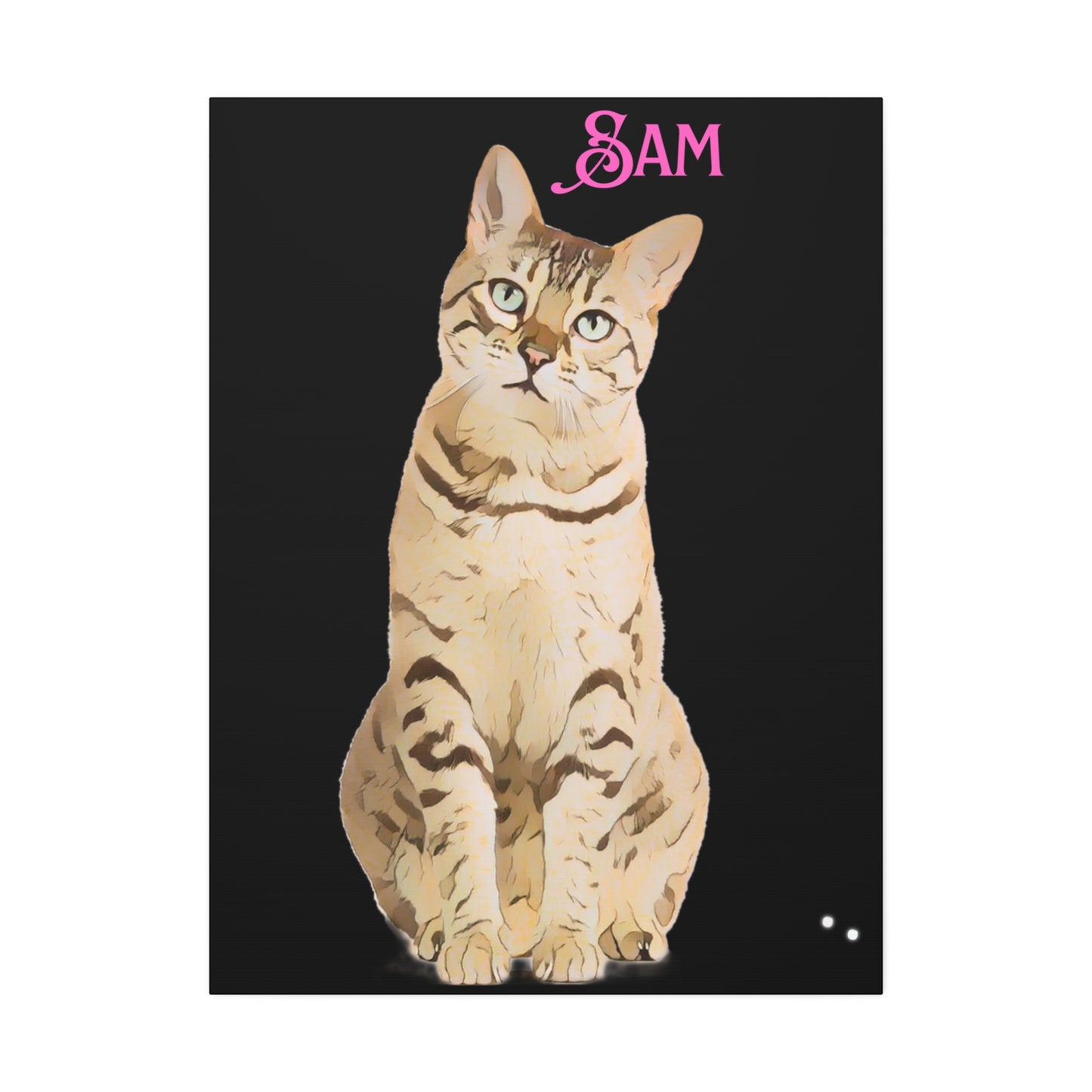 PAW-sonalized Black Canvas Print | Upload Photo~Choose size | Purrfect Pet Haven